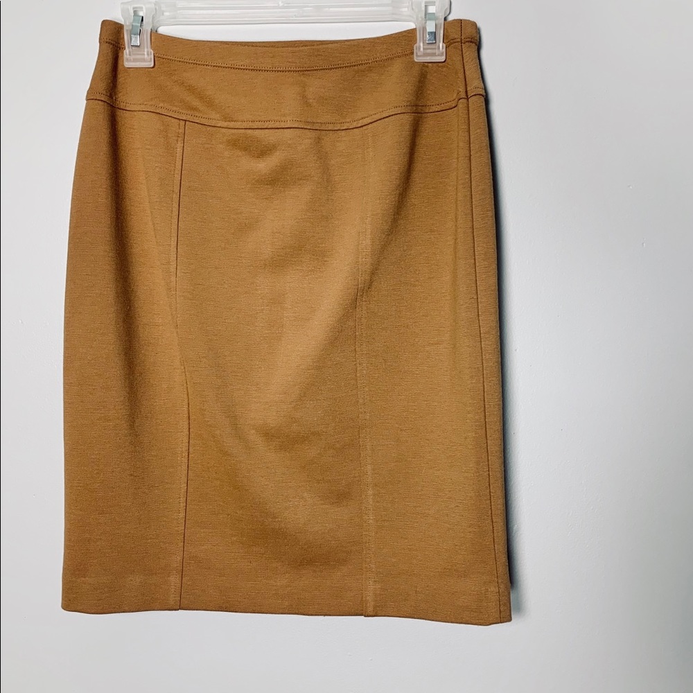 Ellen Tracy Camel Colored Pencil Skirt